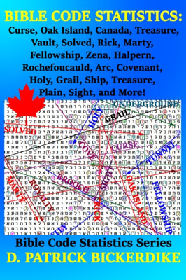 Bible Code Statistics: Curse, Oak Island, Canada, Treasure, Vault, Solved, Rick, Marty, Fellowship, Zena, Halpern, Rochefoucauld, Arc, Covenant, Holy, Grail, Ship, Treasure, Plain, Sight, and More!