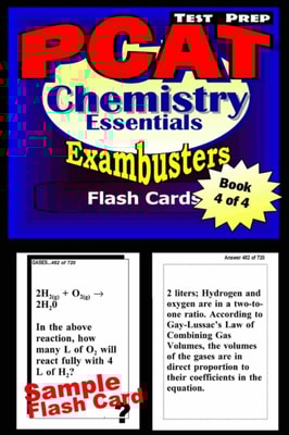PCAT Test Prep Chemistry Review--Exambusters Flash Cards--Workbook 4 of 4