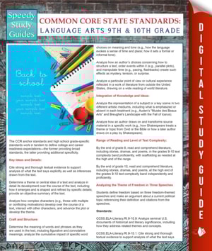 Common Core State Standards: Language Arts 9th And 10Th Grade