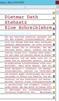 Stehsatz