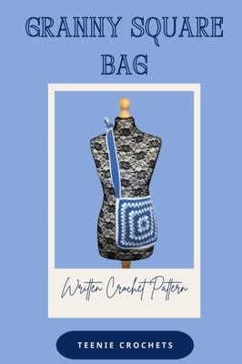 Granny Square Shoulder Bag - Written Crochet Pattern