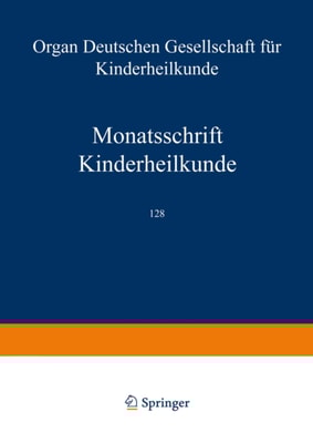 Monatsschrift Kinderheilkunde