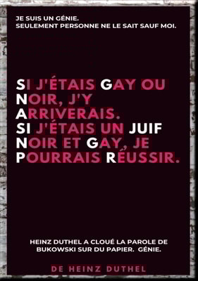 SI J'ÉTAIS GAY OU NOIR, J'Y ARRIVERAIS.
