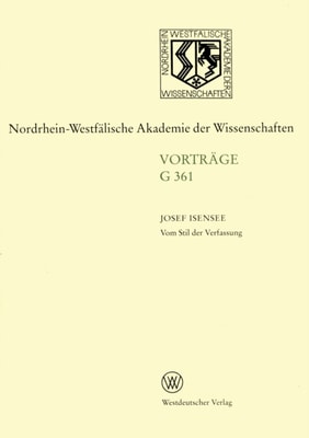 Vom Stil der Verfassung