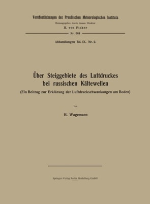 Über Steiggebiete des Luftdruckes bei russischen Kältewellen