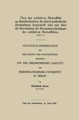 Über den selektiven Photoeffekt an Metallschichten, die durch kathodische Zerstäubung hergestellt sind