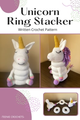 Unicorn Ring Stacker - Written Crochet Pattern