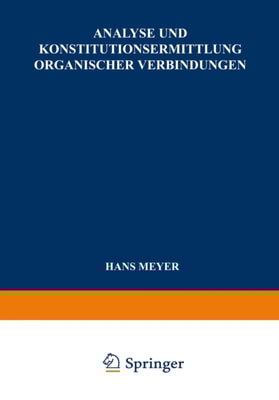 Analyse und Konstitutionsermittlung Organischer Verbindungen