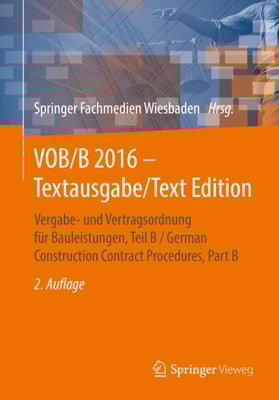 VOB/B 2016 - Textausgabe/Text Edition