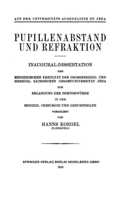 Pupillenabstand und Refraktion