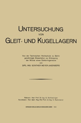 Untersuchung von Gleit- und Kugellagern