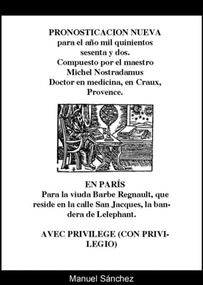 Pronosticacion nueva para 1562 de Nostradamus
