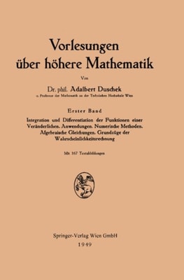 Integration und Differentiation der Funktionen einer Veränderlichen