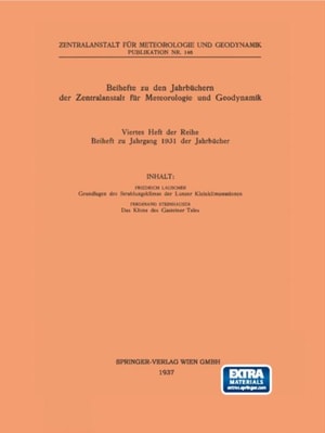 Beihefte zu den Jahrbüchern der Zentralanstalt für Meteorologie und Geodynamik