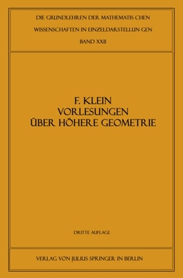 Vorlesungen über Höhere Geometrie