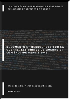Documents et ressources sur la guerre, les crimes de guerre et le genocide depuis 1945