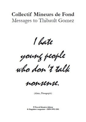 Collectif Mineurs de Fond : Messages to Thibault Gomez