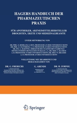 Hagers Handbuch der Pharmazeutischen Praxis