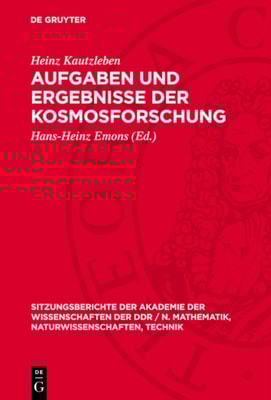 Aufgaben und Ergebnisse der Kosmosforschung