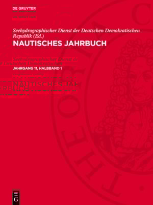 Nautisches Jahrbuch. Jahrgang 11, Halbband 1