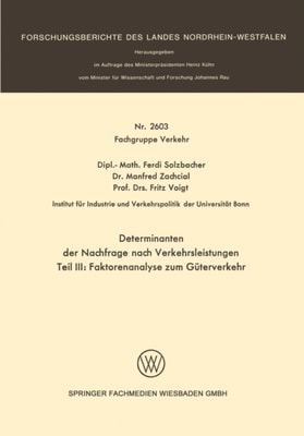 Determinanten der Nachfrage nach Verkehrsleistungen