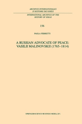 Russian Advocate of Peace: Vasilii Malinovskii (1765-1814)