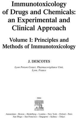 Principles and Methods of Immunotoxicology
