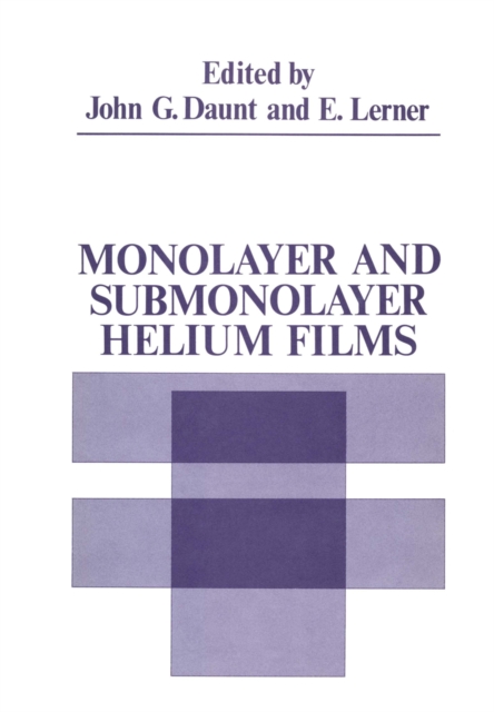 Monolayer and Submonolayer Helium Films