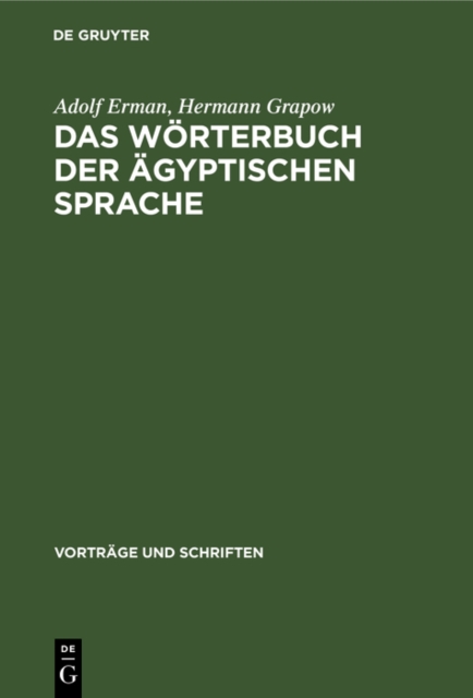 Worterbuch der agyptischen Sprache