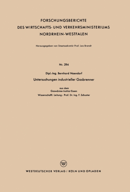 Untersuchungen industrieller Gasbrenner