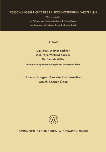 Untersuchungen über die Kondensation verschiedener Gase