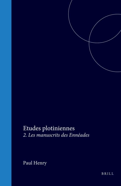 Etudes plotiniennes