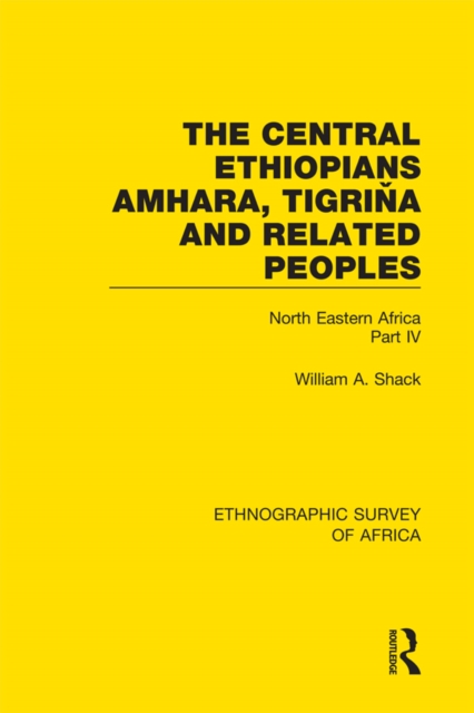 Central Ethiopians, Amhara, Tigrina and Related Peoples