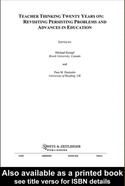 Teacher Thinking Twenty Years on