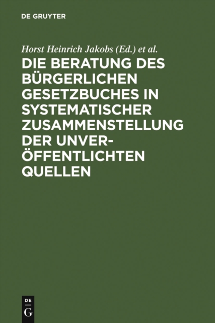 Materialien zur Entstehungsgeschichte des BGB