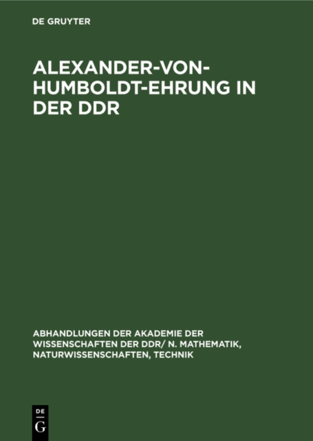 Alexander-von-Humboldt-Ehrung in der DDR