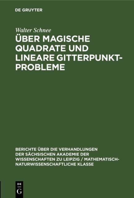 Uber magische Quadrate und lineare Gitterpunktprobleme
