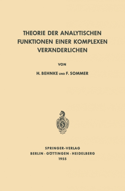 Theorie der analytischen Funktionen einer komplexen Veränderlichen