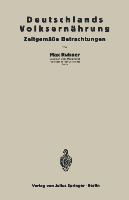 Deutschlands Volksernährung