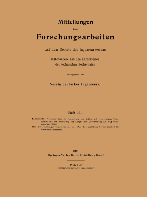 Mitteilungen über Forschungsarbeiten