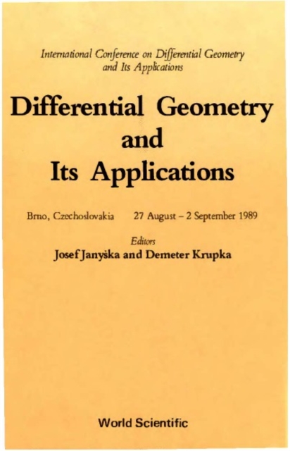 Differential Geometry And Its Applications - International Conference