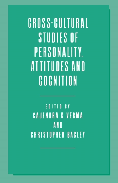 Cross-Cultural Studies of Personality, Attitudes and Cognition