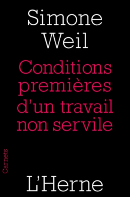 Conditions premières d'un travail non servile