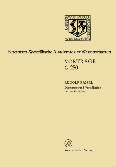 Dichtkunst und Versifikation bei den Griechen