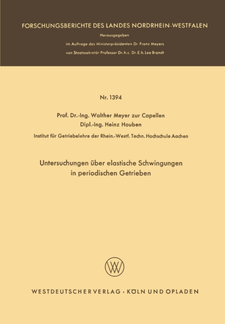 Untersuchungen über elastische Schwingungen in periodischen Getrieben