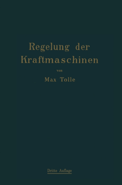 Regelung der Kraftmaschinen