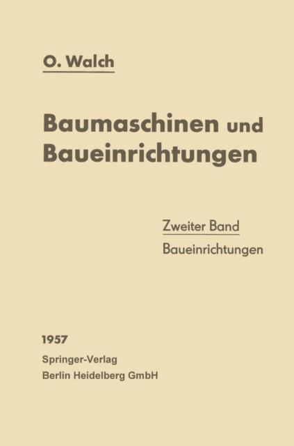 Baumaschinen und Baueinrichtungen