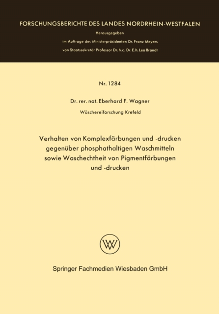 Verhalten von Komplexfärbungen und -drucken gegenüber phosphathaltigen Waschmitteln sowie Waschechtheit von Pigmentfärbungen und -drucken