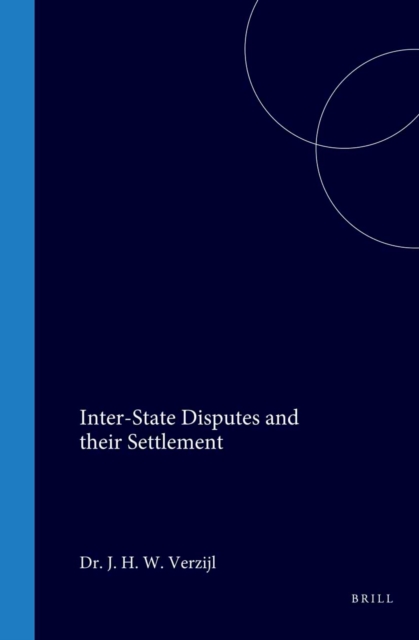 Inter-State Disputes and their Settlement