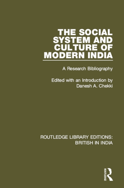 Social System and Culture of Modern India